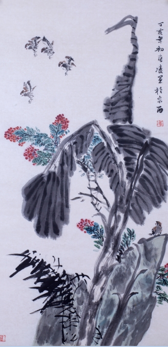 贺凌军《花鸟》