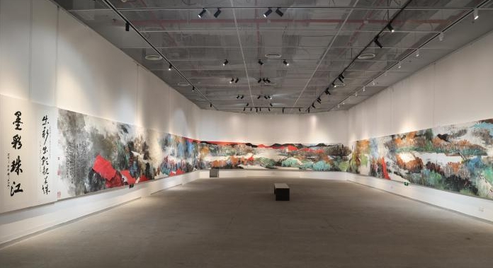 百名画家创作百米长卷 “羊城礼赞”主题美术展开幕