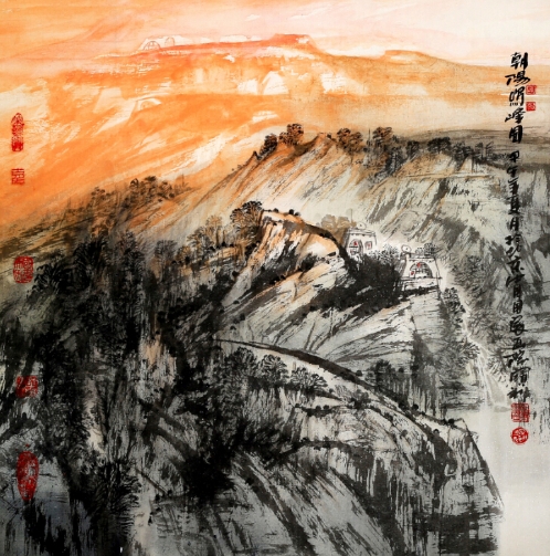 胡宝利《朝阳鸣峰》