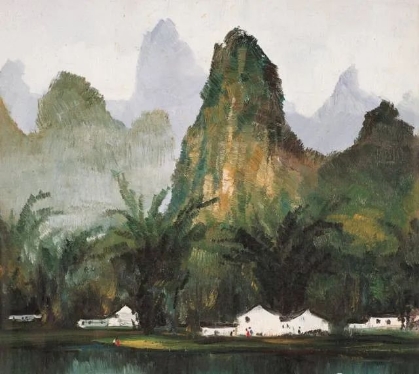 吴冠中《漓江风景》