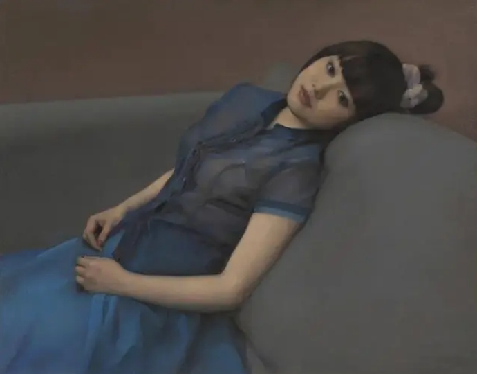庞茂琨《蓝衣少女》