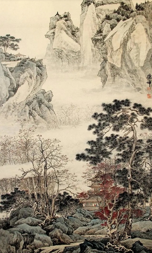 林德坤《古意山水》