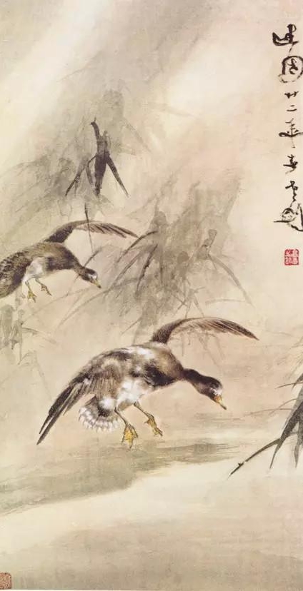 高剑父《芦雁图》