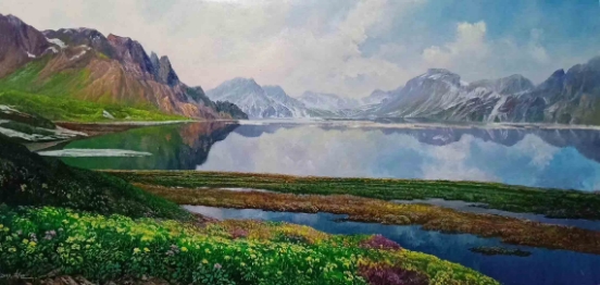 黄民《天池胜景》