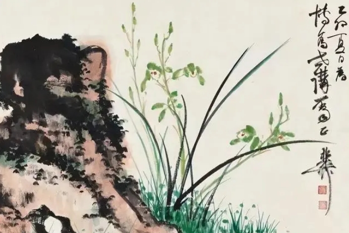 谢稚柳《兰花》
