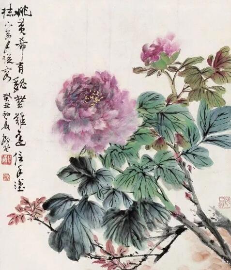 陆抑非《牡丹》