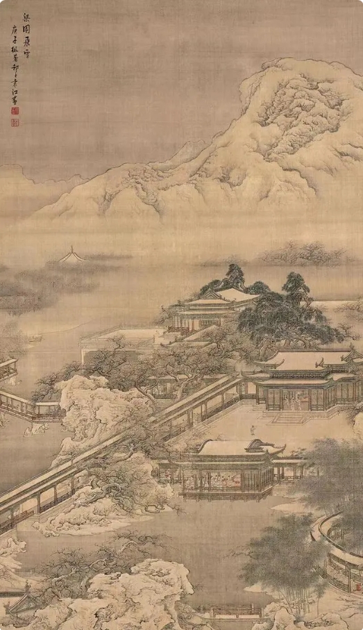 袁江《梁园飞雪图》
