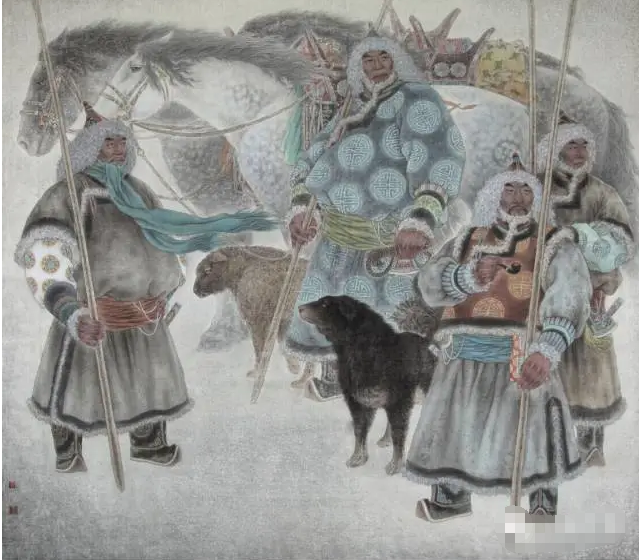 名画鉴赏|蒙古族著名画家白嘎力作品(蒙古族特色绘画作品合集)